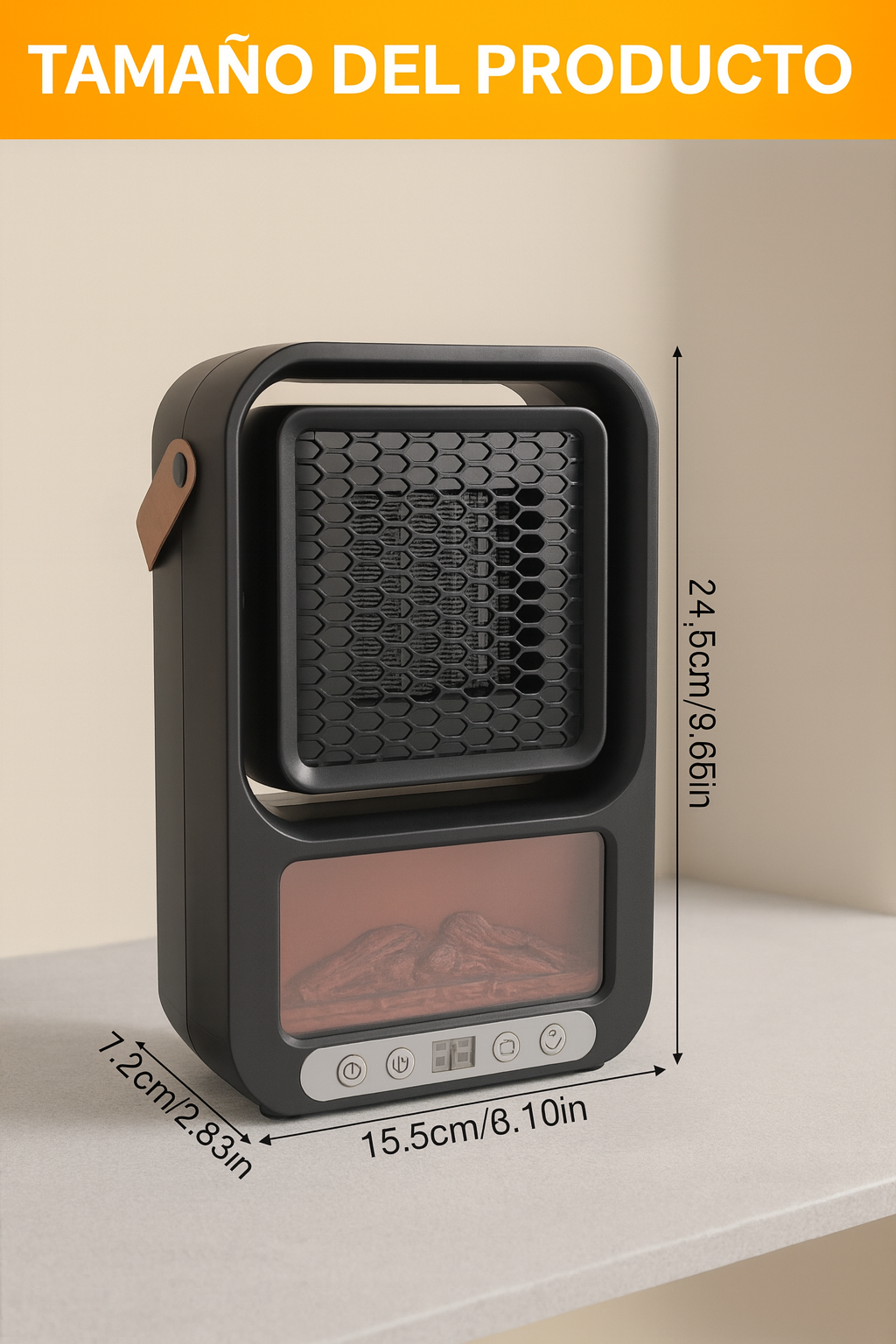 Mini Calefactor Eléctrico Portátil con Control Remoto