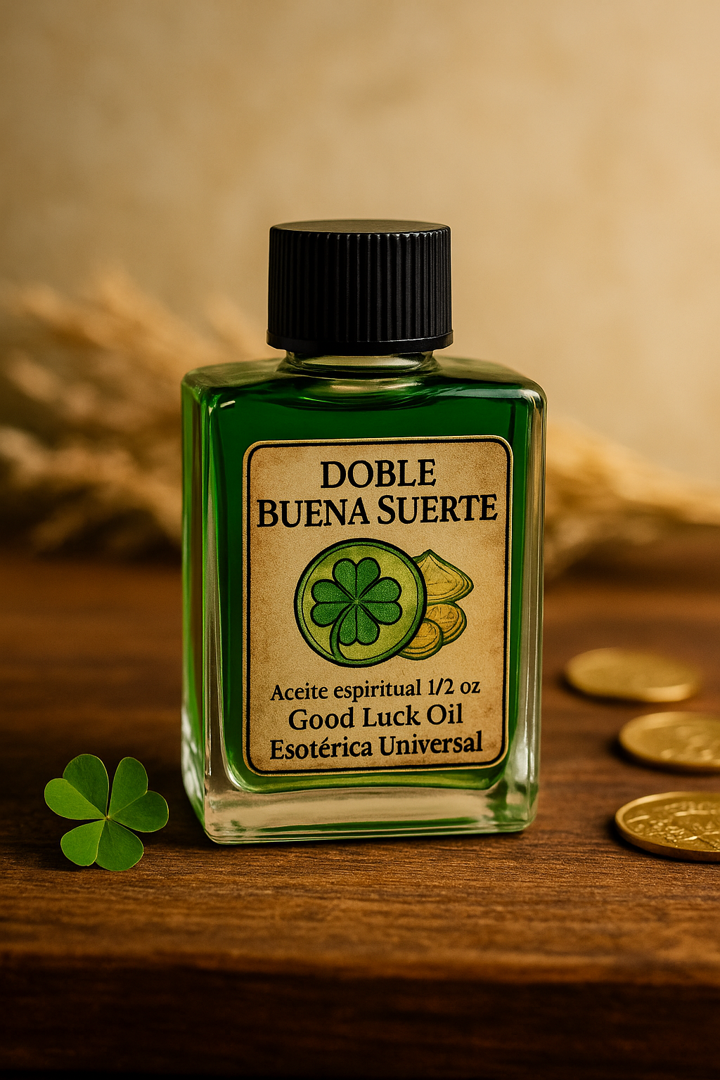 Aceite Esotérico Doble Buena Suerte – Atracción y Prosperidad